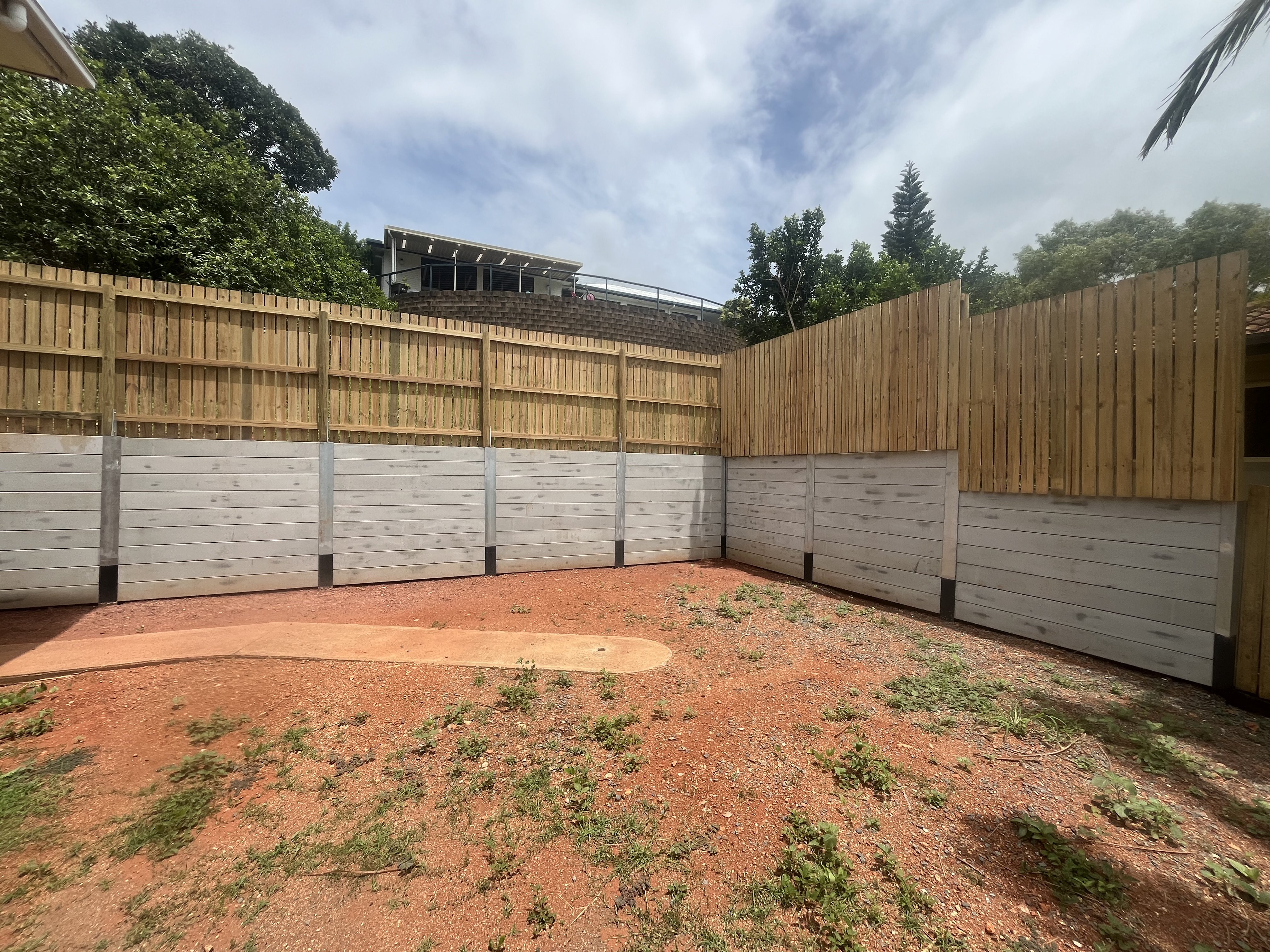 Completed retaining wall project, Rockhampton